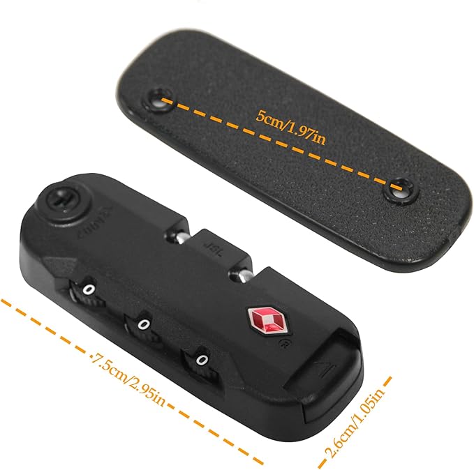 Zoofen 2 Pack Luggage Lock TSA007 Security Lock Luggage Suitcase Baggage Lock - Image 3