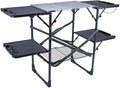 GCI OUTDOOR Slim-Fold Cook Station | Portable Folding Kitchen Table with a Heat Resistant Tabletop, 4 Side Tables & Storage Rack, Perfect for Picnics & Camping Trips by GCIOUTDOOR