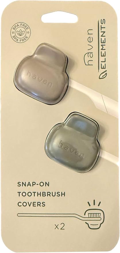 Haven Toothbrush Cover - Fits Electronic and Manual Toothbrushes - Toothbrush Case Holder for Travel - Set of Two Tooth Brush Cap Protectors (Sand & Terra) - Image 4