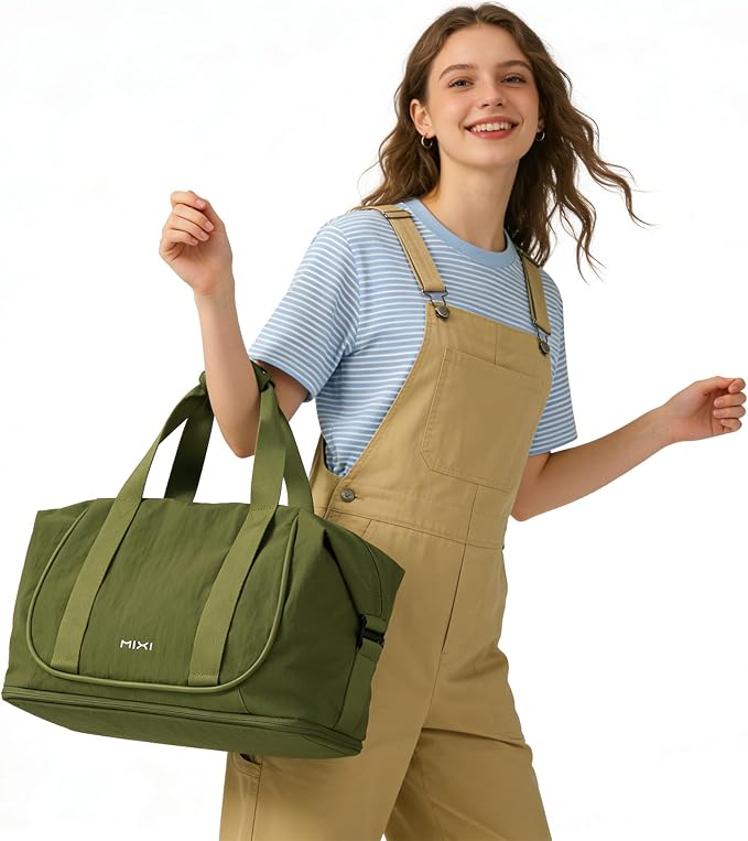 mixi Travel Tote Bag for Women Large Expandable Travel Bag Waterproof Lightweight Carry On Personal Item Handbag - Image 9