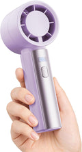 Gaiatop Small Handheld Personal Fan, Powerful High Speed Turbo Cooling | USB Rechargeable Mini Portable Fan for Travel, Outdoor Essentials, Summer Gifts for Women Girls, Purple by GAIATOP