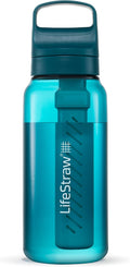 LifeStraw Go Series – BPA-Free Water Filter Bottle for Travel and Everyday use removes Bacteria, parasites and microplastics, Improves Taste, 1L Laguna Teal | Plastic Water Filter Bottle for Travel and Everyday use removes Bacteria, parasites and micro... by LifeStraw