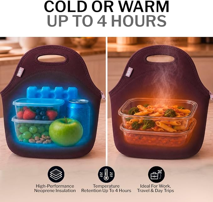 Built Gourmet Getaway Neoprene Lunch Bag - Fig Lilas - Image 4