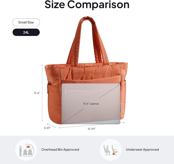TOPEAST Tote Bag for Women Puffer Travel Carry On Bags with Laptop Compartment & Cup Holder Work Tote for Weekend Overnight - Image 3