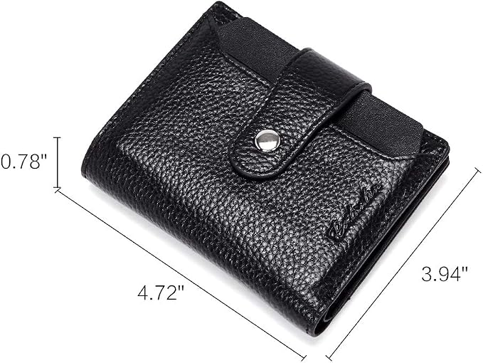 BOSTANTEN Leather Womens Wallet Small RFID Blocking Credit Card Holder | Removable ID Window, Zipper Coin Pocket, Bifold, Minimalist, Fits Small Purses, Daily Use, Ladies Gifts, Black - Image 7