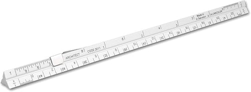 Alumicolor Aluminum Architect Pocket Scale With Clip, 6IN, Silver by Alumicolor