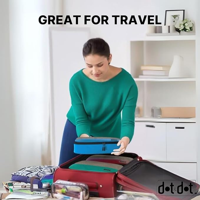 Medium Packing Cubes for Travel - 5pc Packing Cubes for Suitcases - Lightweight Luggage Organizer Bags (Non-Compression) - Image 9