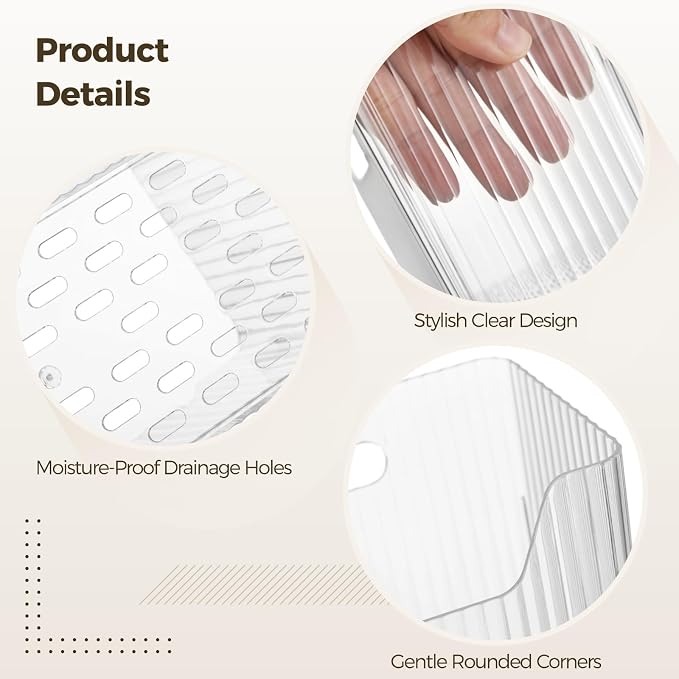 2 Pcs Plastic Adhesive Inside Cabinet Door Organizer - Clear Adhesive Basket Wall Storage with Strong Adhesive, Kitchen Adhesive Cabinet Door Storage Bins, Organizer Basket, 7.9 x 3.5 x 5.7 in - Image 4