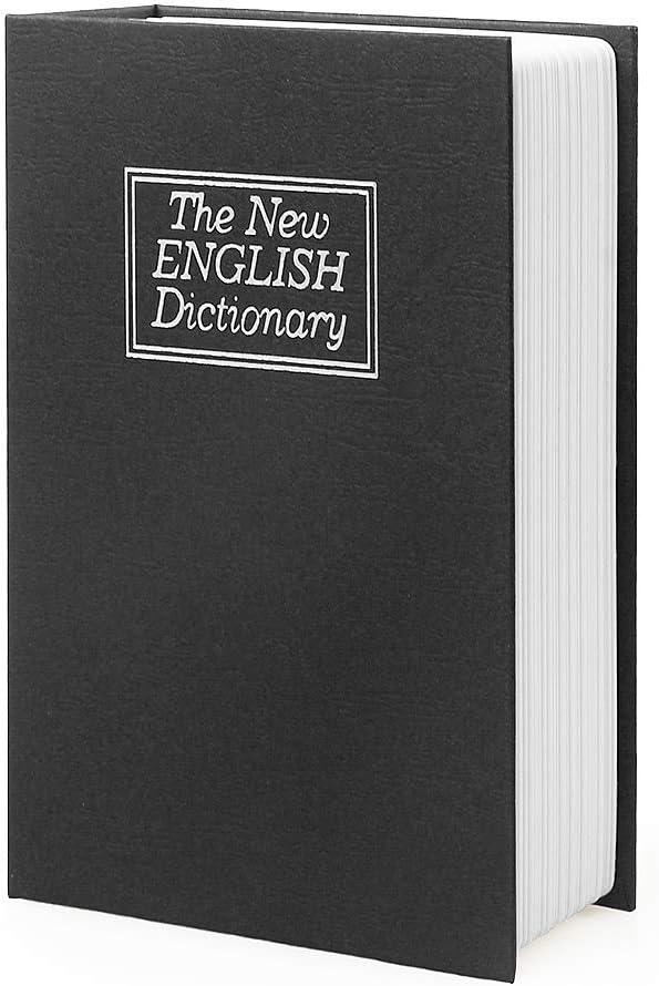 Large Diversion Book Safe Storage Box (Size 10.5"×8"×2.6") With Security Combination Lock, Dictionary Secret Hidden Safe (Black Dictionary-Combination) - Image 7