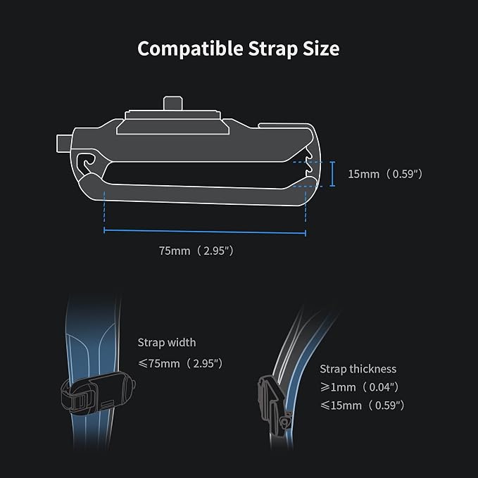 PGYTECH Beetle Camera Clip with Plate for Cameras Backpack Strap Clip | Action Camera Quick Release System for Sony, Nikon, Fuji, DSLR Action Camera Backpack Camera Strap Mount - Image 5