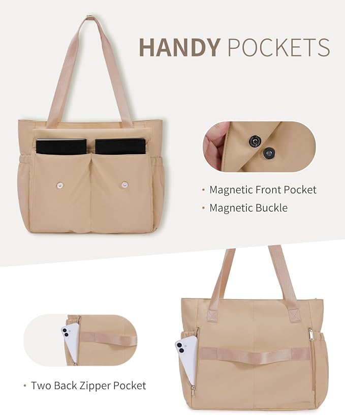 ECOHUB Tote Bag for Women Work Tote Bag with Laptop Compartments Lightweight Shoulder Bag Handbag for Travel College Teacher - Image 7