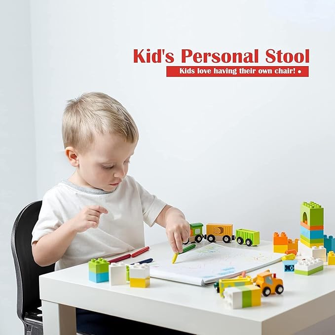 Folding Kids Step Stool with Back Support for Kids,9" Plastic Kids Chair for Outdoor or Indoor Kitchen Step Stools and Bathroom Stool for Toddlers Boys Girls - Image 4