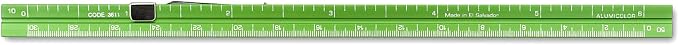 Alumicolor 3611-6 Aluminum Combination Pocket Scale With Clip, 6IN, Green - Image 2