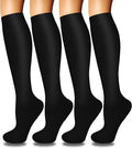 4 Pairs Compression Socks for Women Circulation-Best Support for Nurses,Running,Athletic,Travel by Iseasoo