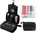 Portable Travel Toiletry Bag with Multiple Compartments | Leak Proof Bottle Set & Waterproof Hanging Organizer for Men & Women | Large Capacity for Makeup, Beach, Bathroom Essentials & Personal Items by Unknown