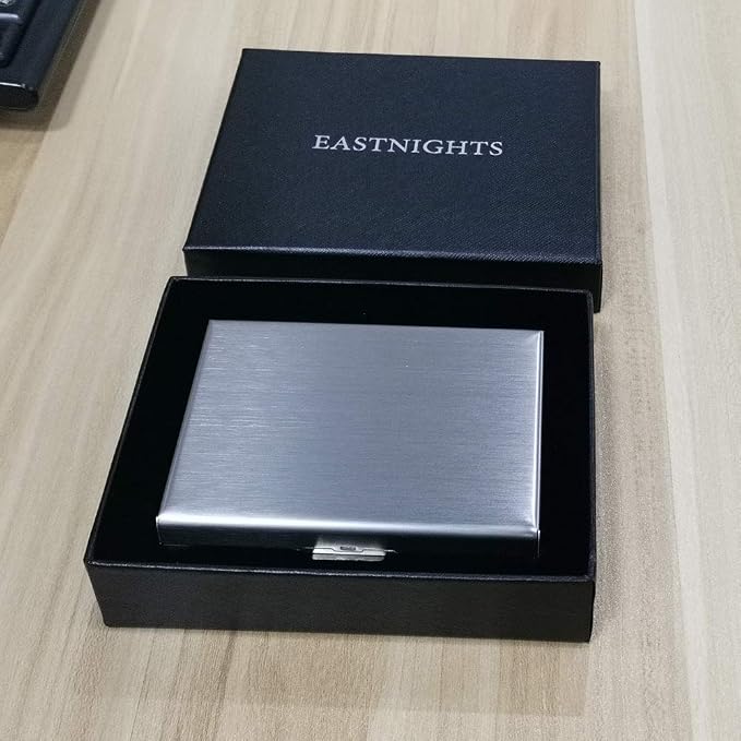 RFID Credit Card Holder Protector Metal Credit Card Wallet Business Card Holder for Men Women Gift Box Package (Silver) - Image 7