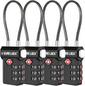 SURE LOCK TSA Approved Luggage Locks with Open Alert Indicator, 3 Digit Combination Cable Travel Lock for Suitcase, Backpack, Gym Locker, Toolbox, Carry On & Travel Bag by Hopeyoucanstaysafe
