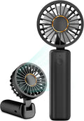 Portable Handheld Fan, Mini Desk Fan Foldable 2000mAh, 180° Ratotion, 3 Speeds, Ultra Quite, Up to 8H Long Use Time, Small Personal Cooling Fans Makeup Lash Fan for Women Girls by Hssio