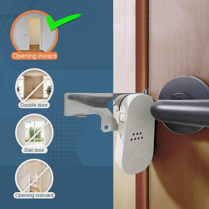 CGPLUS Security Door Stopper Alarm SEDOLI 100DB Siren for Safe Stay, Home, Travel - Image 5