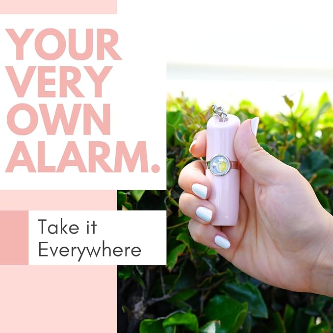 Securityman Personal Safety Alarm for Women | Self Defense Keychain (Loudest 130dB Siren and SOS Strobe Light) Everyday Security Personal Alarm Protection Device (Pink) - Image 3