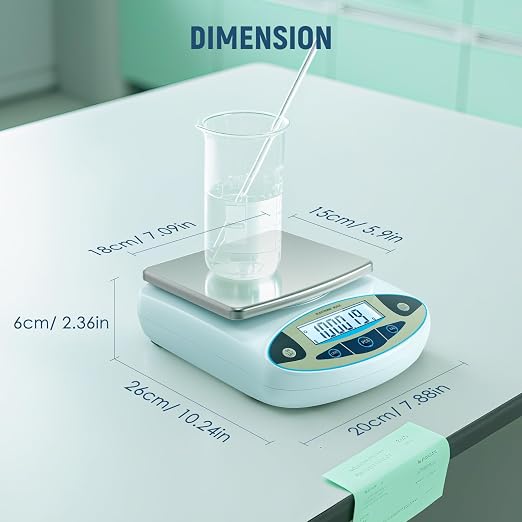 Antstone lab Scale 6000g x 0.01g Digital Gram Scale 0.01g Accuracy High Precision Scientific Analytical Balance for Laboratory, Jewelry Weighing (6000g, 0.01g) - Image 6