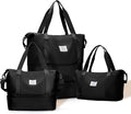 Expandable Travel Duffle Bag for Women Men, Large Gym Bag Travel Tote Bags, Waterproof Carry On Personal Item Bag Airline Approved, Workout Weekender Bag for Overnight Trips with Luggage Sleeve, Black | Waterproof Carry On Personal Item Duffel Bag 40L ... by Livbote