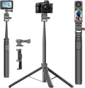 70" Selfie Stick Tripod for Gopro Action Camera Phone Tripod | with Wireless Remote & Phone Holder, Compatible with iPhone, GoPro, DJI, Insta360 by AuledaPhotography