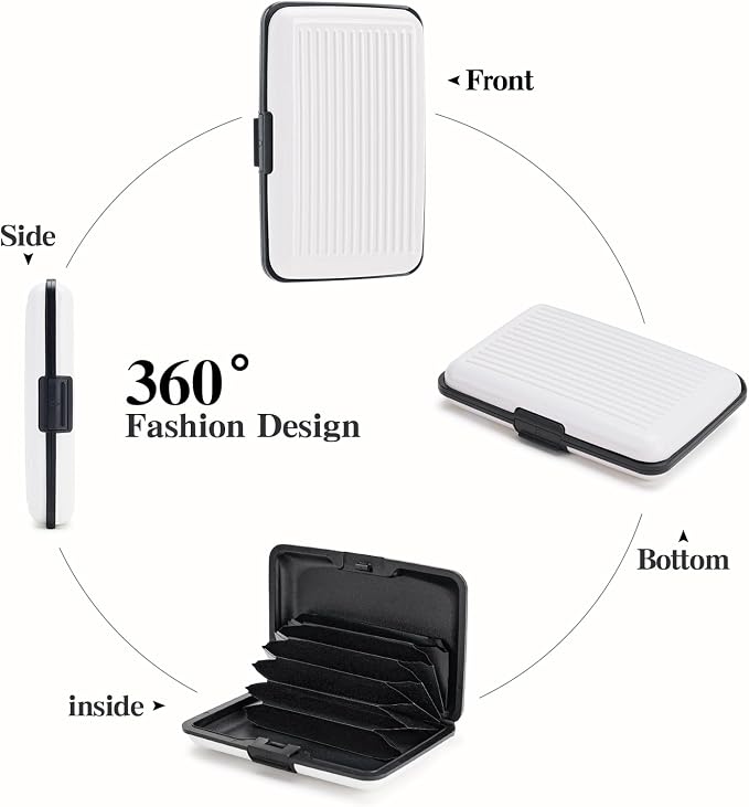 Women Credit Cards Holder,RFID Blocking Protection Aluminum Metal Wallet for Men Women Business Card Holder - Image 5