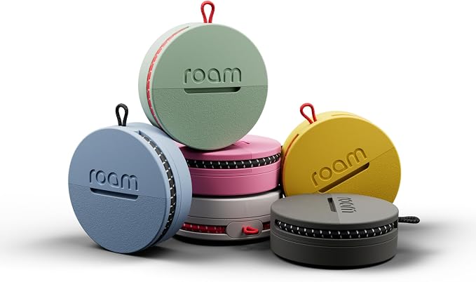 ROAM SMART TRACKER Bluetooth Item Locator: iOS & Android Compatible | Waterproof Tracker for Keys, Luggage, Kid & Pet Gear, Built-in Elastic Strap, No Extra App or Fees, Fast Setup, 6-Pack by RoamSmartTracker