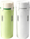 2 Pack 4 in 1 Travel Dispenser Bottles, Leakproof Rotatable Pump Refillable Containers with Labels, Portable Toiletry Bottles for Shampoo, Conditioner, Body Wash, Lotion, Cosmetics, Travel Camping by TiSOFU