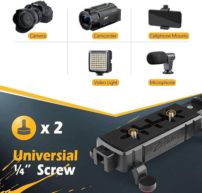 Zeadio Camera Smartphone Stabilizer, Handle Grip Handheld Video Rig, Compatibility with All Camera, Camcorder, Action Camera, DSLR and for All iPhone and Android Smartphones - Image 5