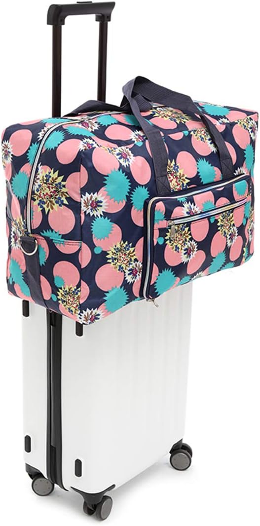 22" Foldable Large Travel Duffel Duffle Bag Sports Gym Tote Bag For Women Overnight Carryon Weekend Bag Shoulder Bag Water Resistant - Image 3