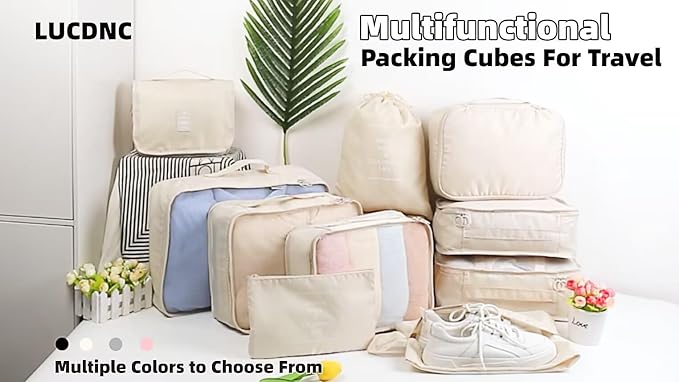 10 Pcs Set Packing Cubes - Travel Packing Organizers, Expandable Suitcase Organizer, Luggage Organizer Bags - Image 7