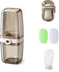 Toothbrush Travel Case Kit 6 in 1 Toothbrush Holder and Rinse Cup TSA Approved Portable Toiletry Organizer for Business Trip Traveling Gym Camping,Includes 2 Cups, Soap Case & 2 Brush Covers by CleanHomeHappyLife