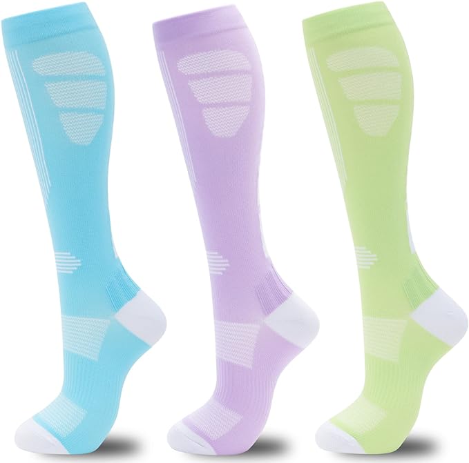 fenglaoda Compression Socks for Women Men 3 Pairs Graduated Compression Support Circulation Socks for Nurses by fenglaoda