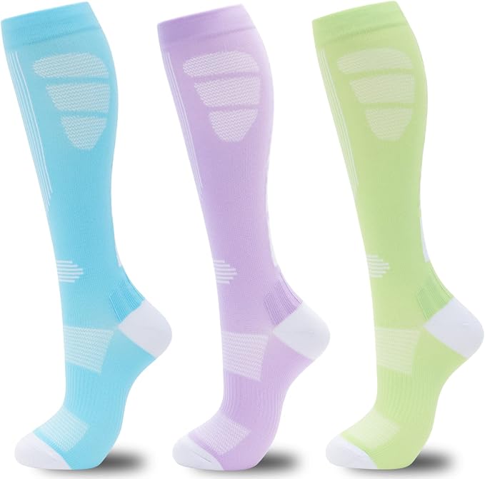fenglaoda Compression Socks for Women Men 3 Pairs Graduated Compression Support Circulation Socks for Nurses by fenglaoda