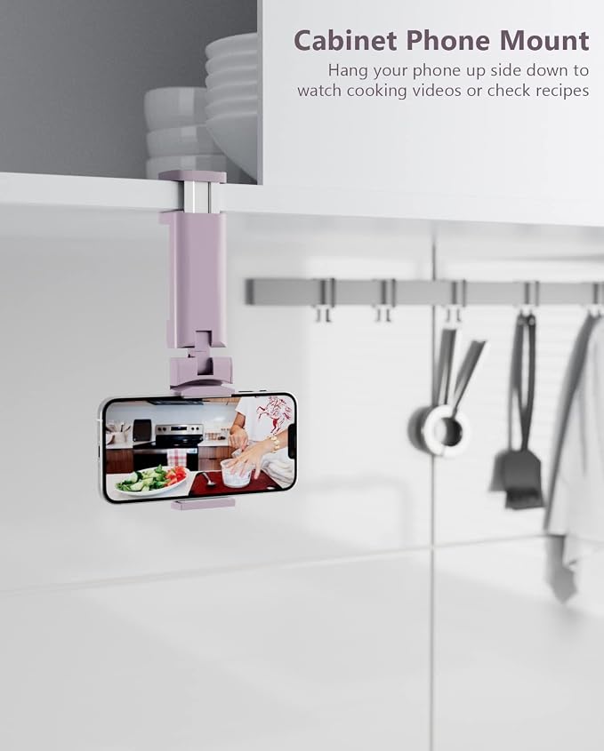 MiiKARE 2PCS Airplane Phone Holder, Plane Travel Essentials, Purple & Blue | Universal Hands-free Phone Holer with 360° Rotation for Flying, Accessory Travel Must Haves Phone Stand for Desk, Tray Table - Image 8