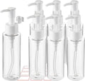 7 Pack 3.4 Oz/100ml Travel Pump Bottle | TSA Approved, Empty Plastic Pump Bottles Dispenser, Portable Refillable Container, Clear Lotion Dispenser Bottle by wowang
