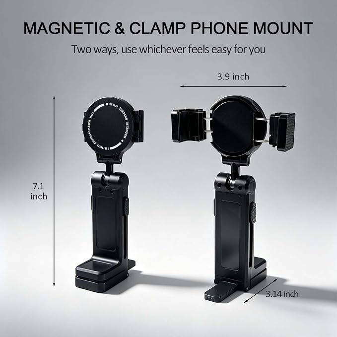 Airplane Travel Essentials Phone Holder for Desk,Magnetic Phone Holder with Clip, 360° Rotation, Travel Essential Mount for Airplane for Airplane, Travel Must Haves Phone Stand for Desk, Tray Table - Image 7