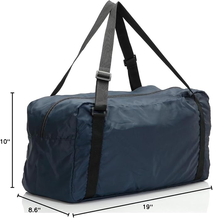 HOLYLUCK Foldable Travel Duffel Bag For Women & Men Luggage Great for Gym (Navy Blue) - Image 10
