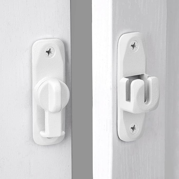 3 Packs Matte White Barn Door Latches,90/180 Degree Gate Lock_B | Zinc Alloy Right Angle Door Lock Latch,Flip Gate Latches,Sliding Door Latch Lock,for Cabinets,Fence Gates,Pet Cage - Image 6