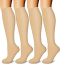 4 Pairs-Compression Socks for Women&Men Circulation-Best Support for Nurses,Running,Athletic by LaiteHebe