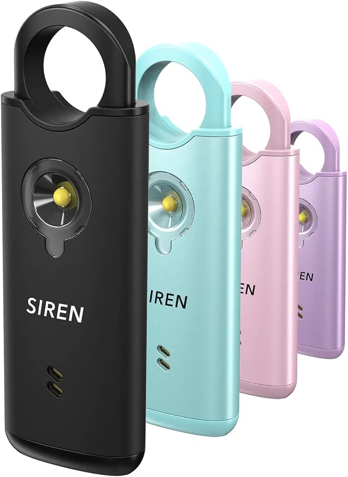 Personal Safety Alarm by Silent Beacon – 135dB Siren, Flashing Light, Pull & Vibration Activation, USB-C Rechargeable Keychain (Mint) - Image 3