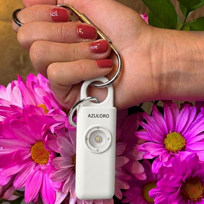 Personal Alarms for Women Loudest – Safety Keychain Self Defense – Personal Alarm Siren with SOS & Emergency Call – Keychain Alarm for Women – Gifts for Teenage Girls – Protection for Girls (White) - Image 9