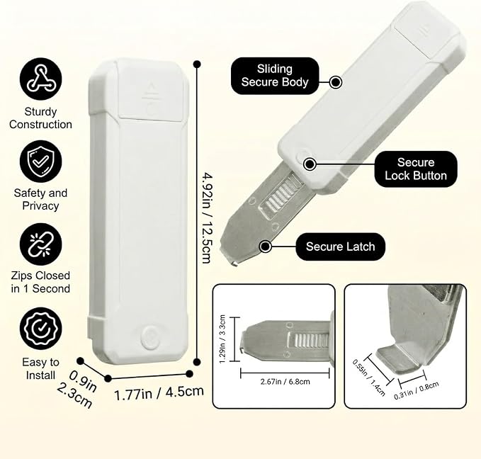 Portable Door Lock Travel Hotel Door Locks for Travelers Security Extendable | Anti-Theft Tough Durable Home Apartment Security Compact Easy to Use - Image 7