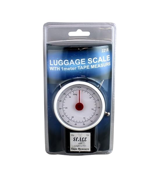 Manual Luggage Baggage Scale with Tape Measure with Dial Analog Display Travel Size Portable Take Along - Image 6