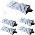 GONGKANGYUAN 4 Pack Shoe Bags for Travel Satin Fabric Shoe Bag with Drawstring for Men Women Travel Protecting Storing Shoes (Grey) by GONGKANGYUAN