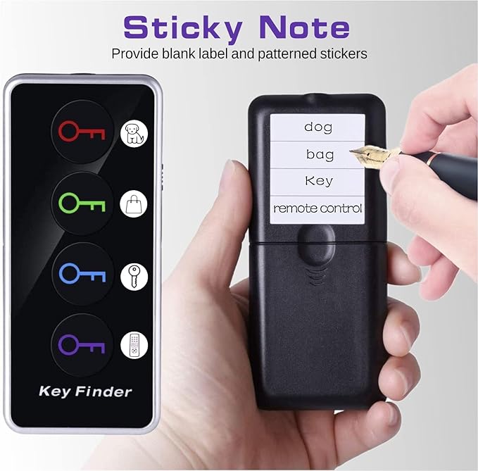 Reyke Key Finder with Sound, 131ft RF Remote Finder, 4 Receivers | 80dB+ RF Remote Control Finder With 1 Transmitter and 4 Receivers for Keys, Wallets, Phones, Glasses and Pet Collars - Image 4