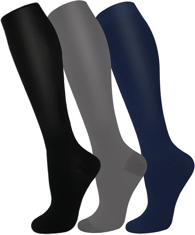 FuelMeFoot 3 Pack Copper Compression Socks - Compression Socks Women & Men Circulation - Best for Medical,Running,Athletic by FuelMeFoot