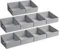 DIMJ Closet Storage Bins 10 Pack - Fabric Storage Baskets for Shelves, Collapsible Clothes Organizer with Handles, Trapezoid Shelf Organization Storage Cubes for Purse, Toys, Books, Towel, Clothes by DiMJ